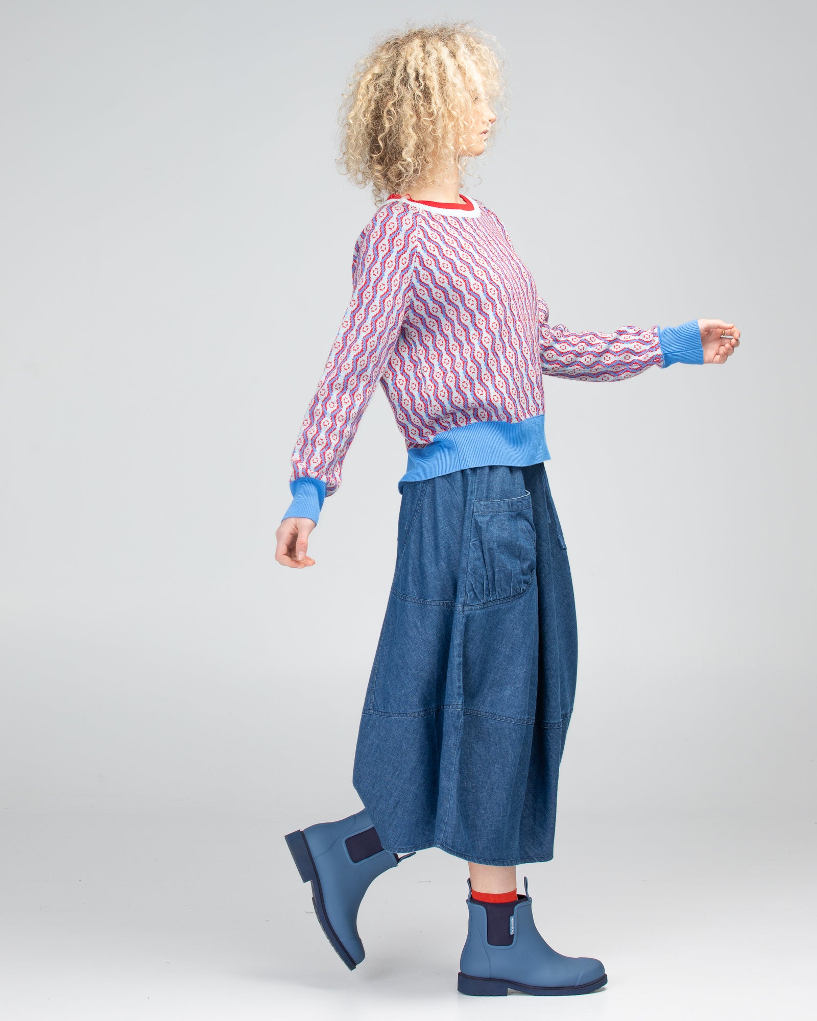 Guru Skirt - Mid Wash Denim