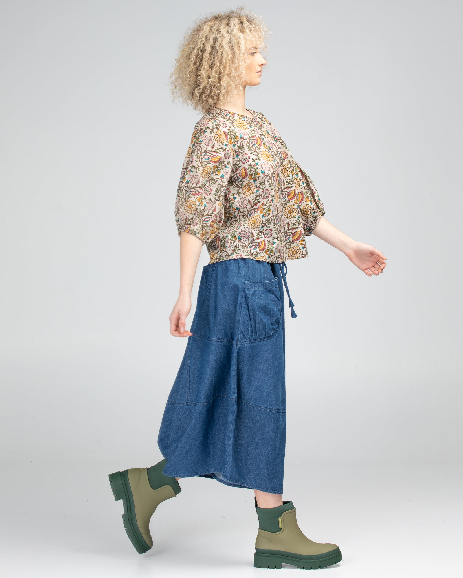 Guru Skirt - Mid Wash Denim