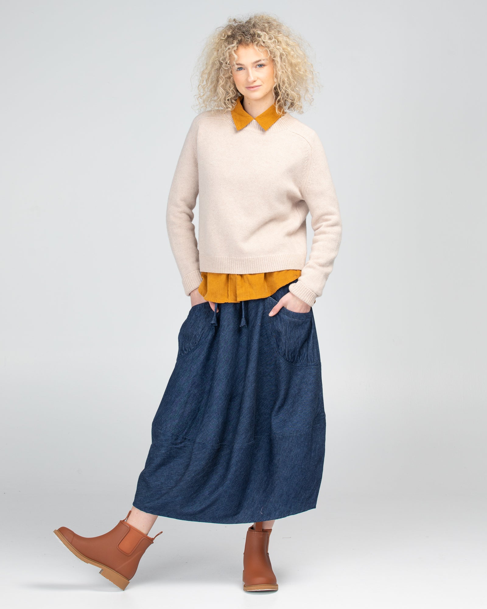 Winter Guru Skirt - Dark Denim