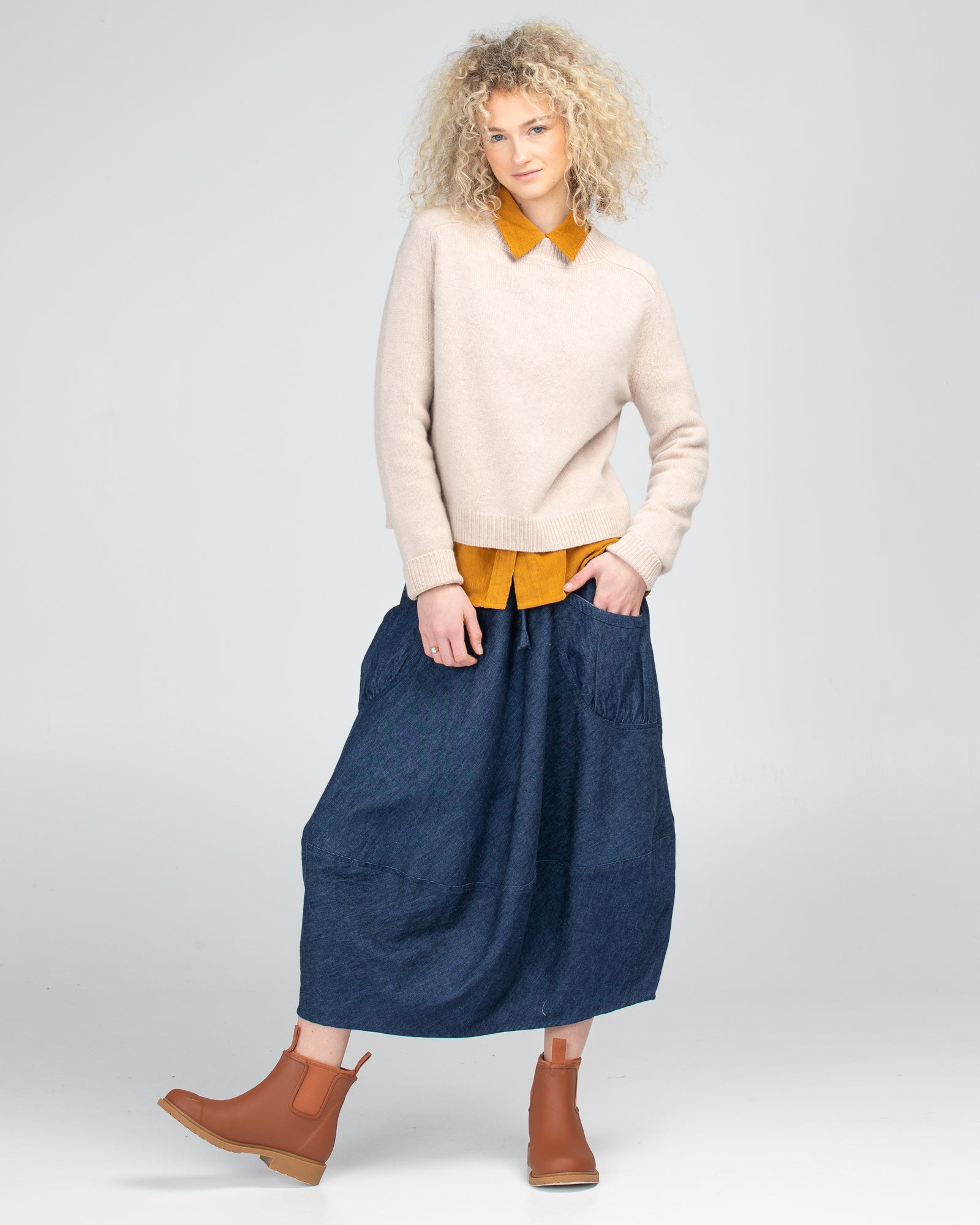 Winter Guru Skirt - Dark Denim