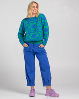 Dahlia Jumper - Blue/Green