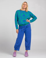 Dahlia Jumper - Blue/Green