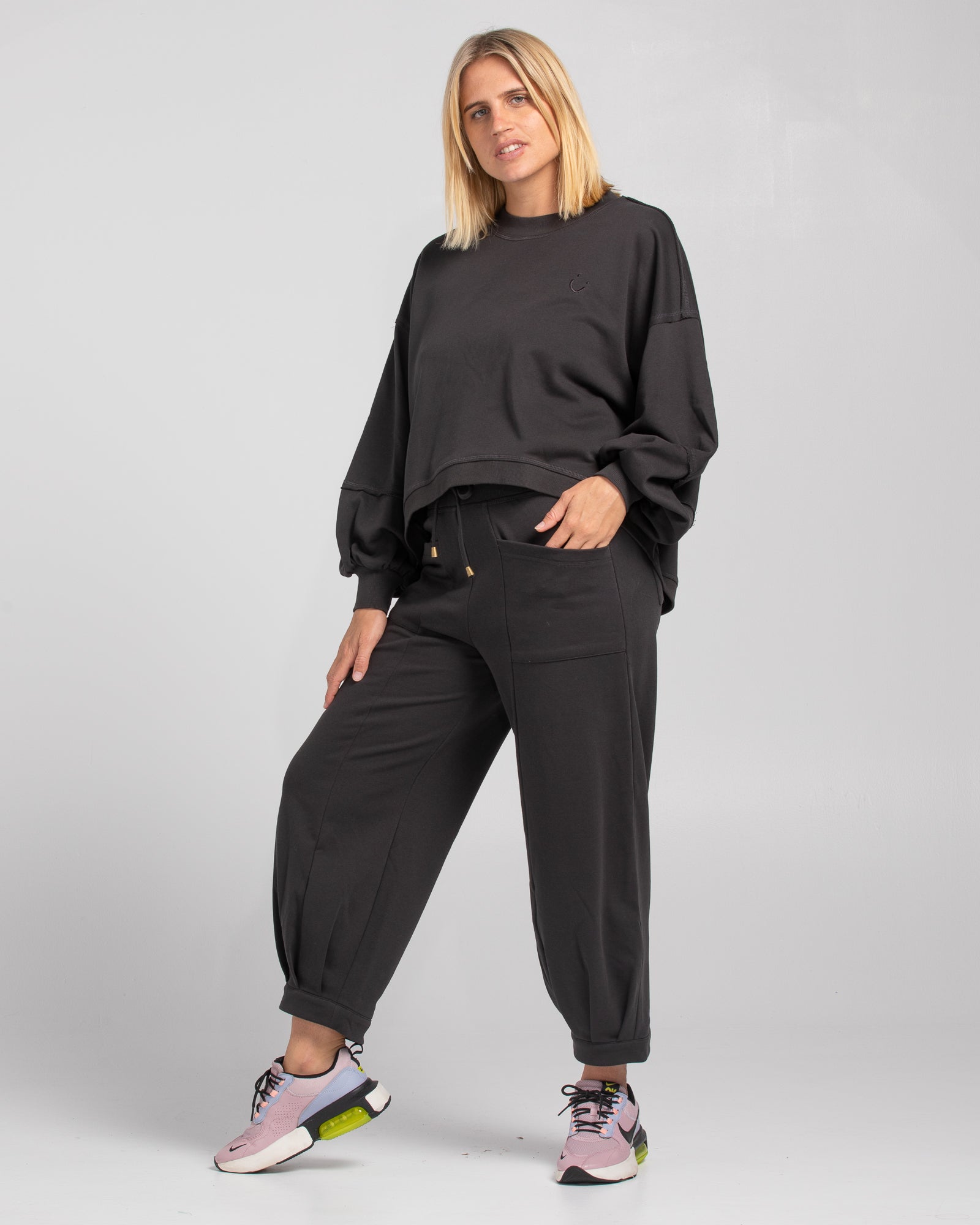 Guru Track Pant - Washed Black
