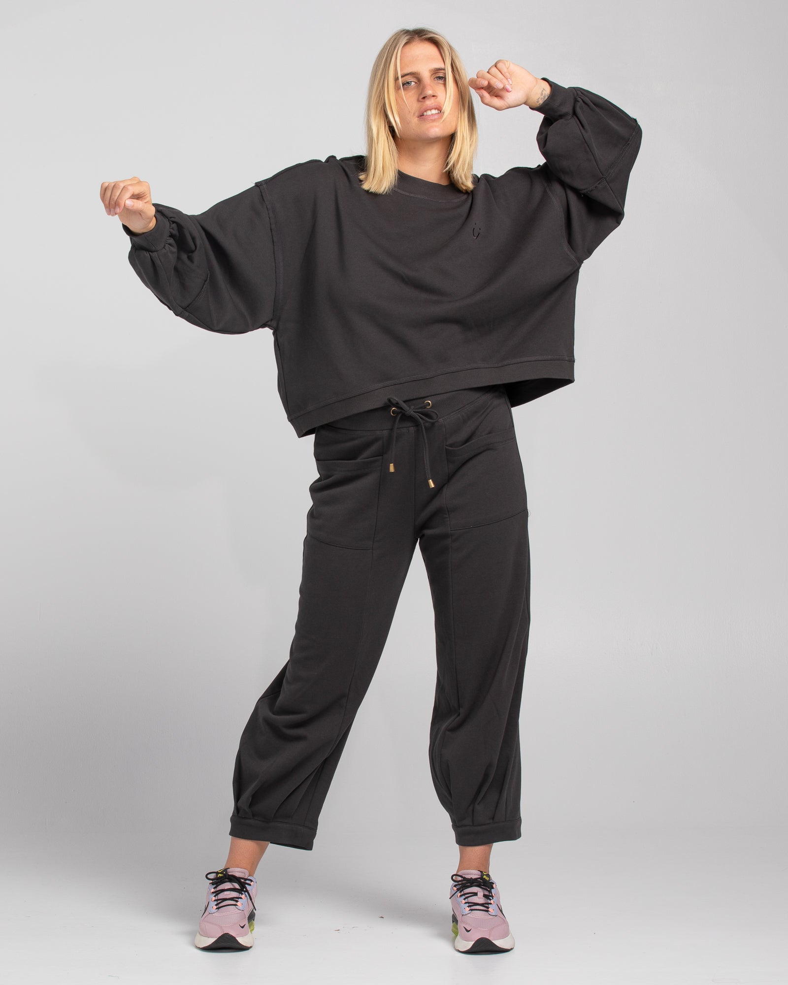 Guru Track Pant - Washed Black