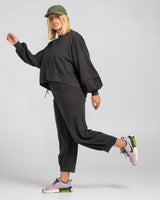 Guru Track Pant - Washed Black