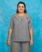 Bliss Top - Navy Seersucker