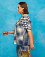 Bliss Top - Navy Seersucker