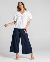 Ria Pant With Pockets - Navy