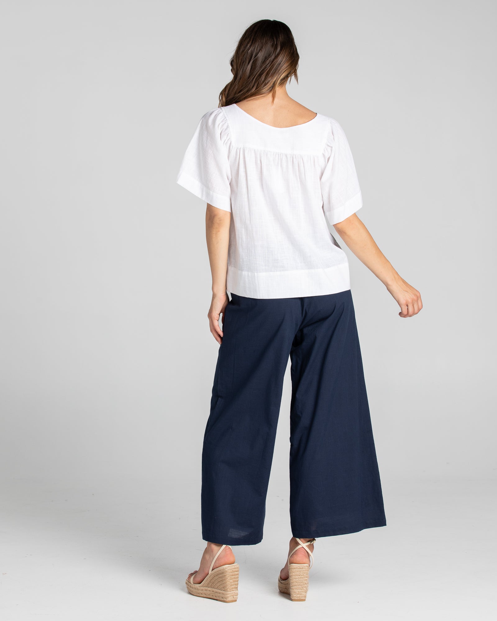 Ria Pant With Pockets - Navy