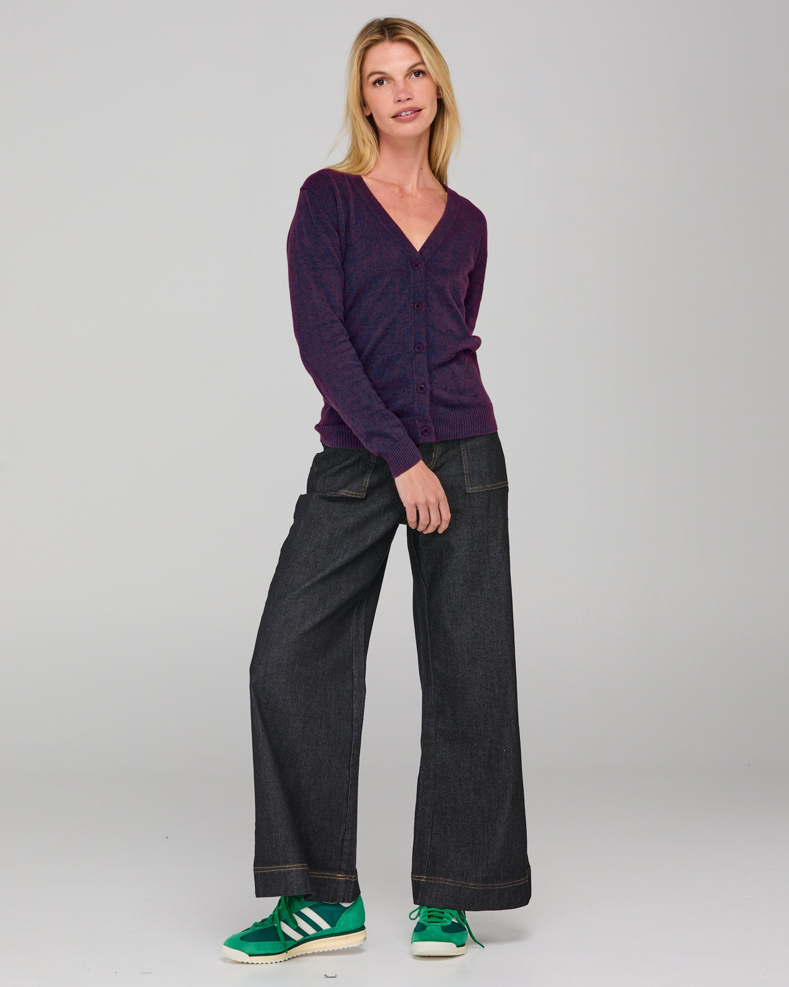 Lora Cardigan - Aubergine