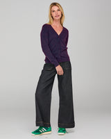 Lora Cardigan - Aubergine