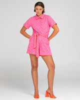 Daisy Shorts - Broderie Pink