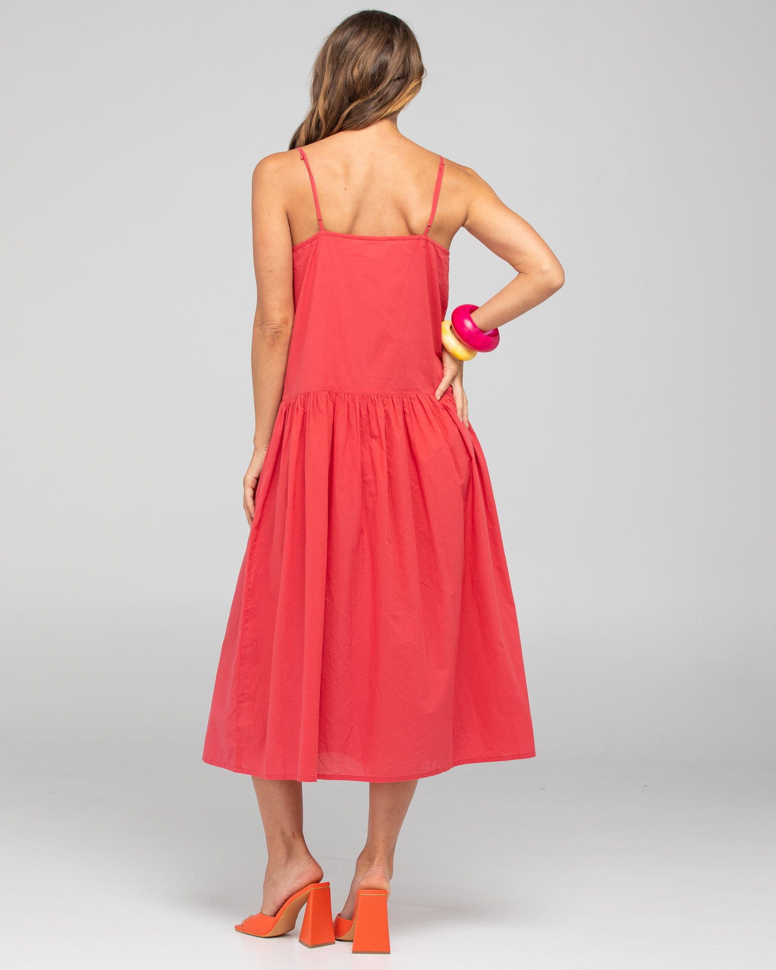 Ahana Dress - Washed Red