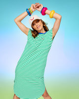 Bellissimo Dress - Green Stripe