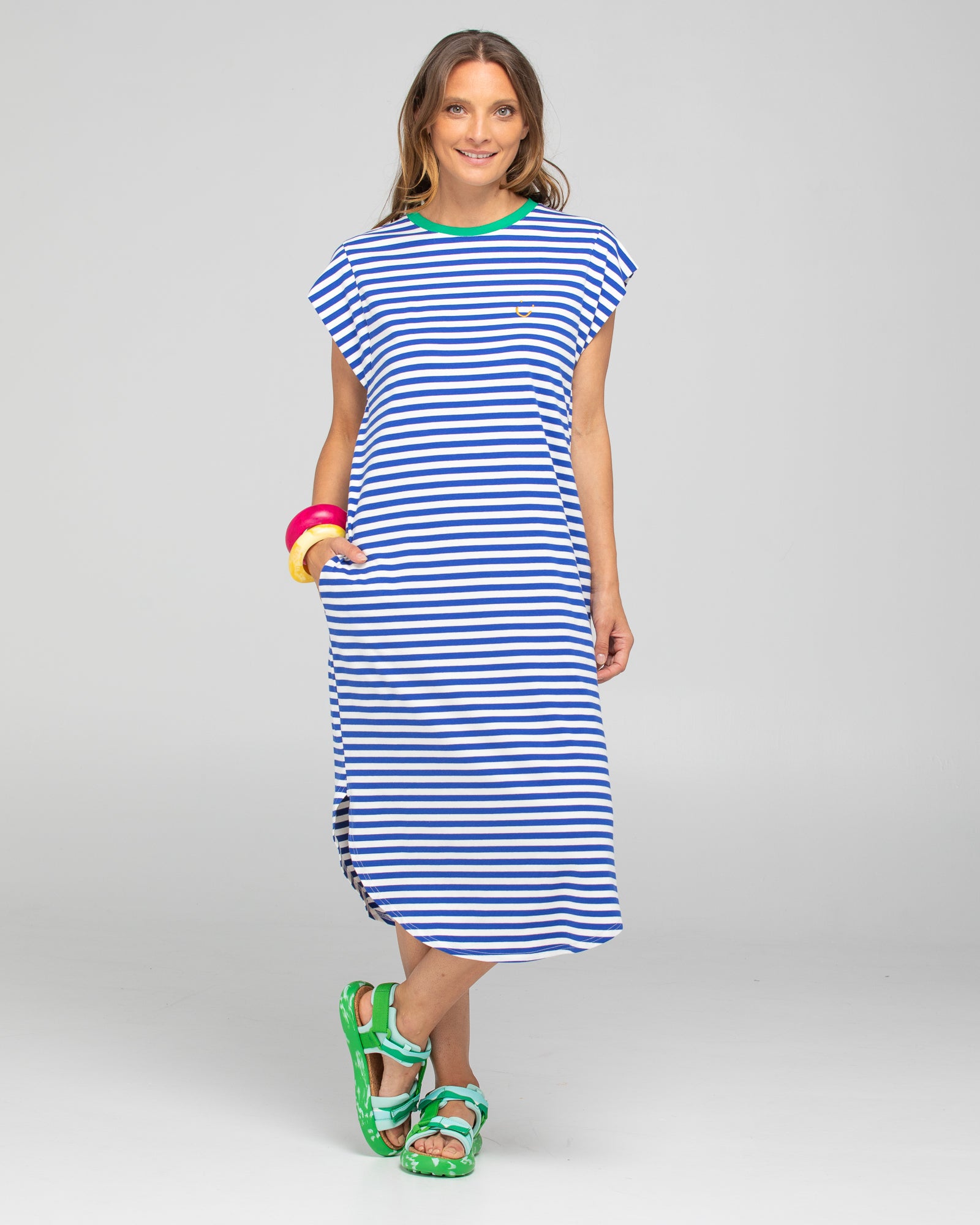 Bellissimo Dress - Blue Stripe