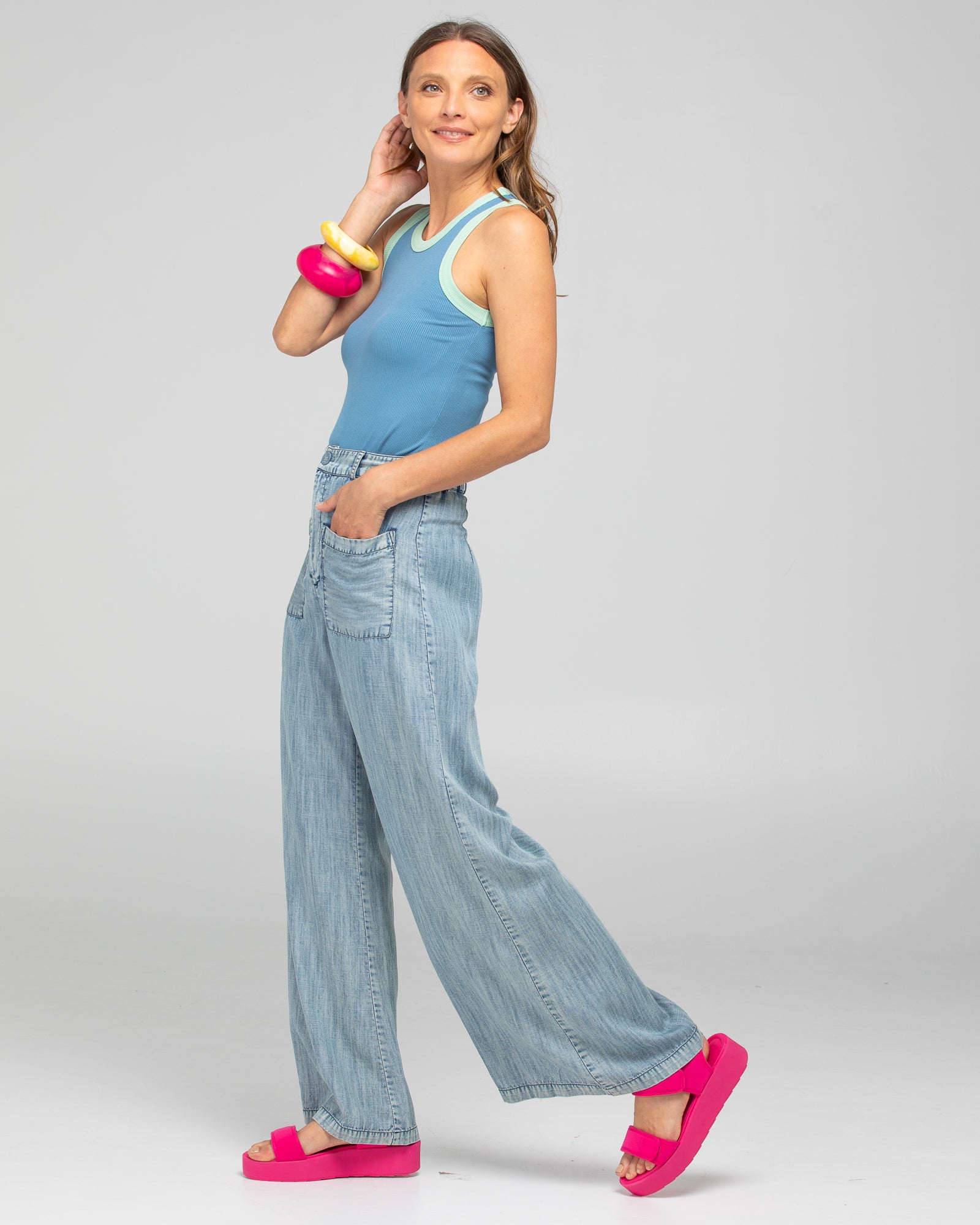 Bellissimo Tank Top - Dusty Blue