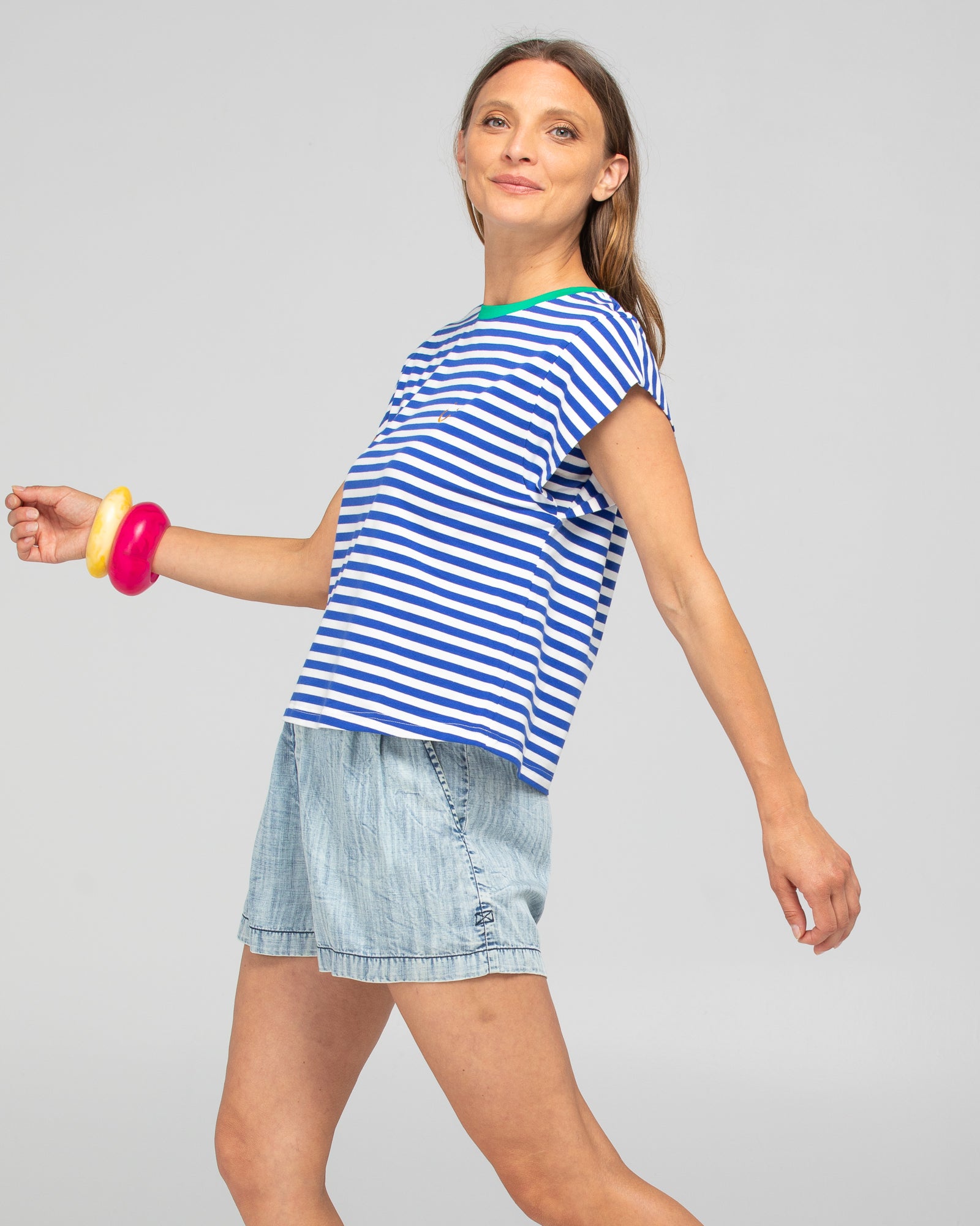 Bellissimo Tee - Blue Stripe