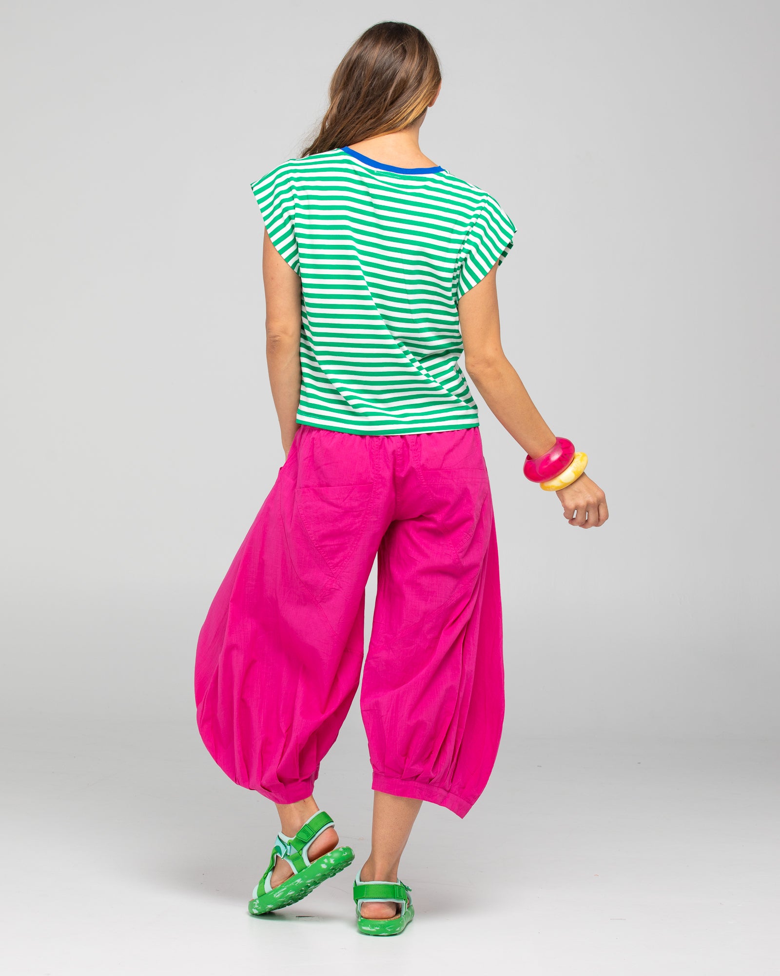 Bellissimo Tee - Green Stripe