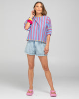 Ava Top - Capri Blue