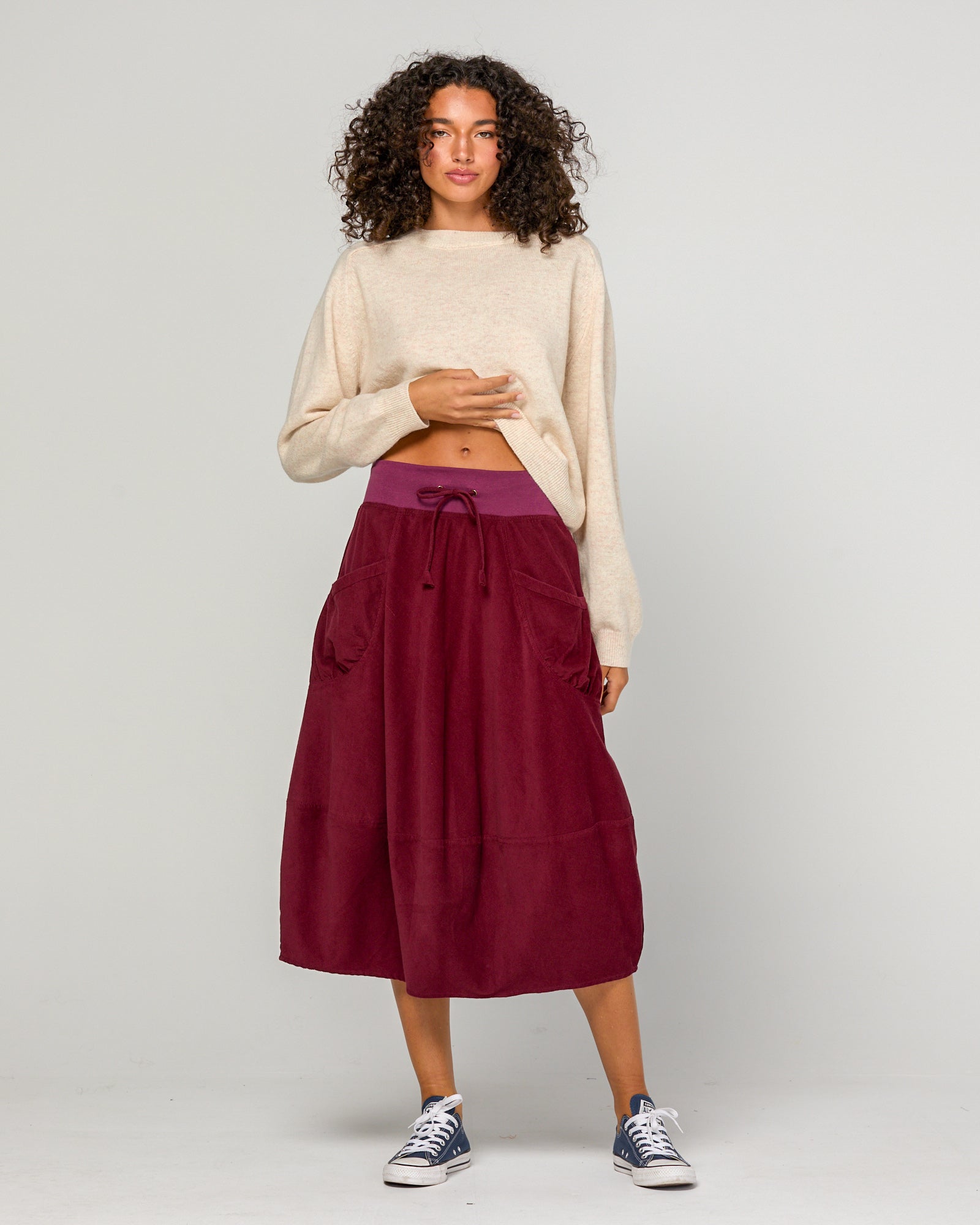 Cord Guru Skirt - Merlot
