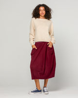 Cord Guru Skirt - Merlot