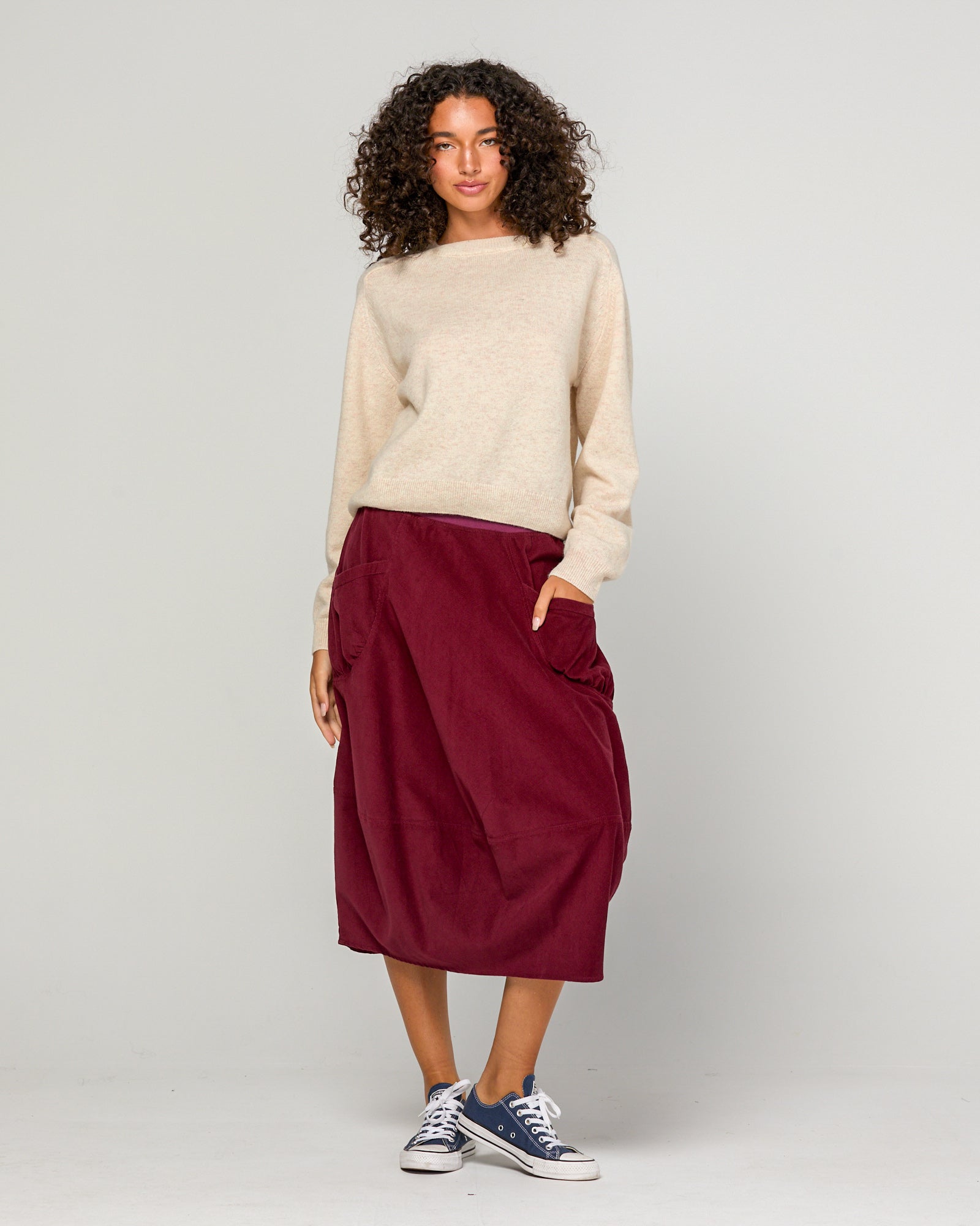 Cord Guru Skirt - Merlot