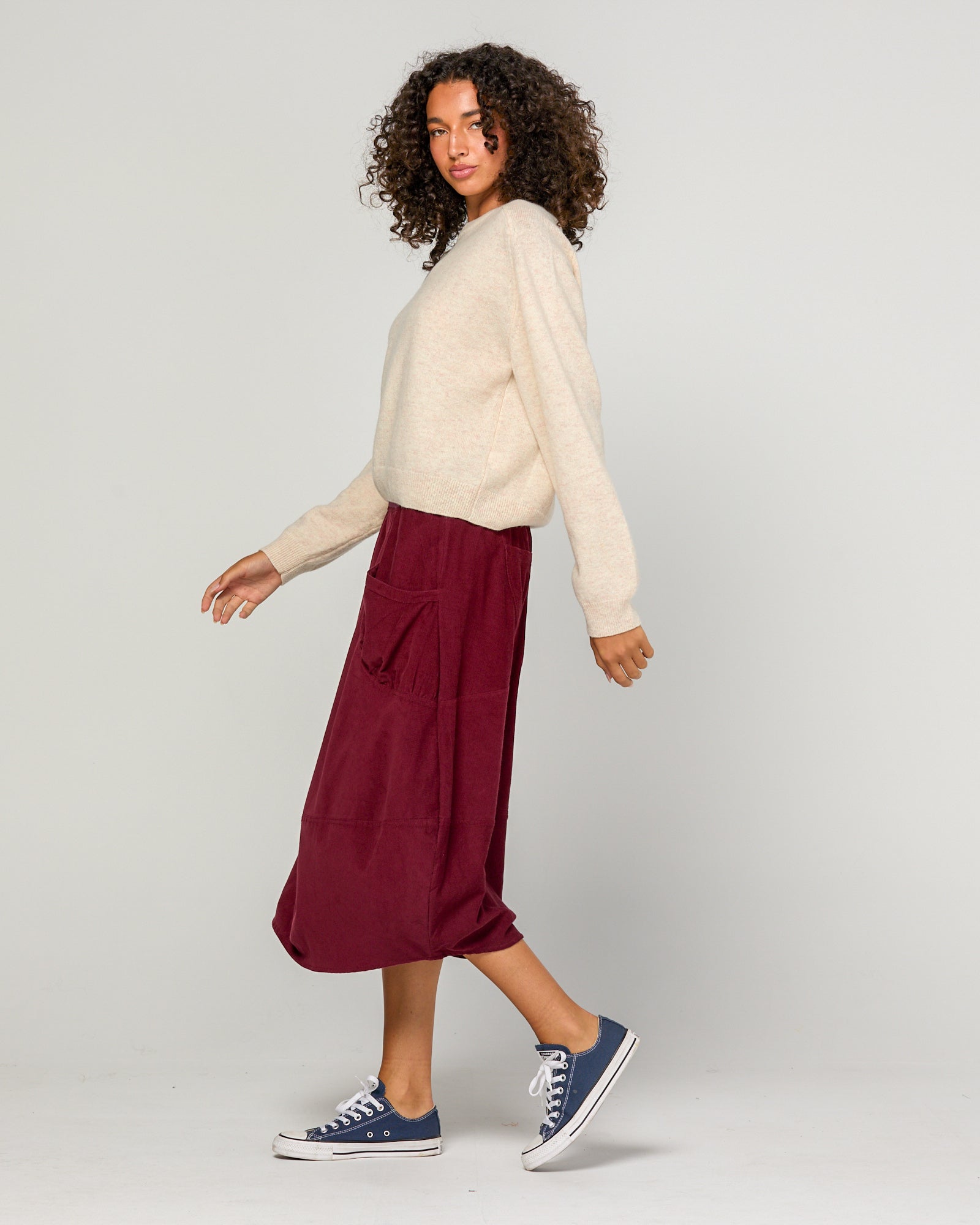 Cord Guru Skirt - Merlot