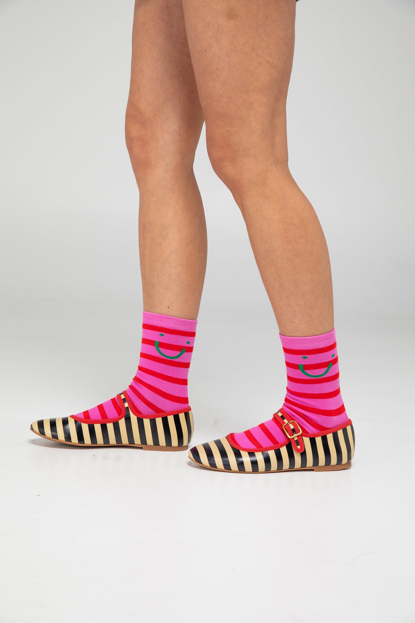 Smile Socks - Pink Multi