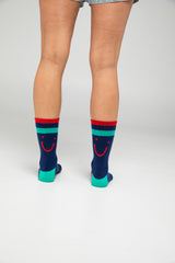 Smile Socks - Navy Multi