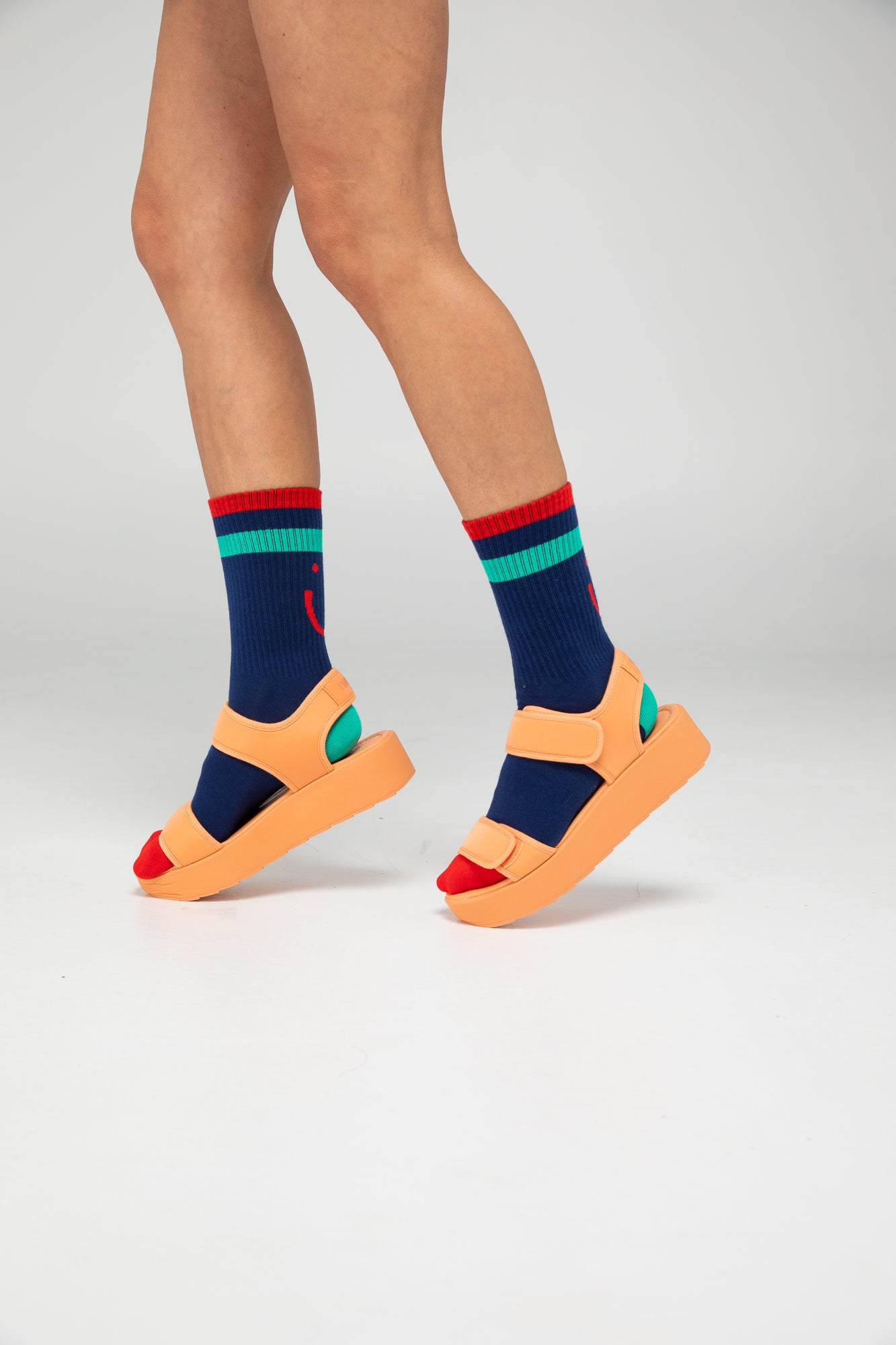 Smile Socks - Navy Multi