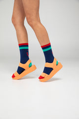 Smile Socks - Navy Multi