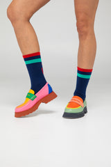 Smile Socks - Navy Multi