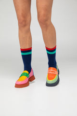 Smile Socks - Navy Multi
