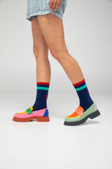 Smile Socks - Navy Multi