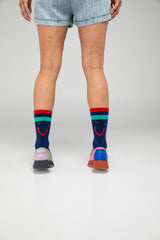 Smile Socks - Navy Multi
