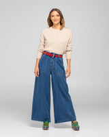 Flower Belt - Sienna Red Suede