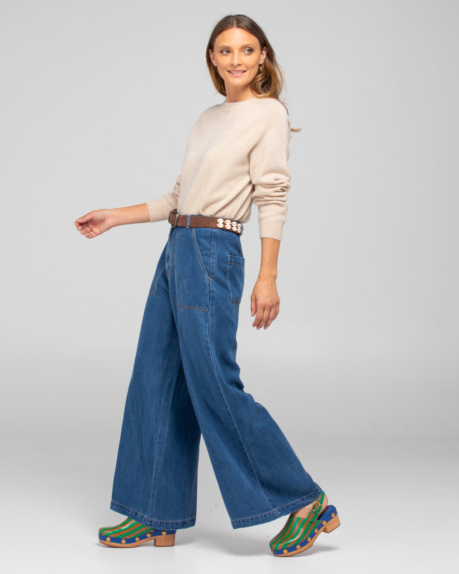 Shell Belt - Shell/Suede
