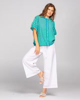 Josie Shirt - Green Seersucker