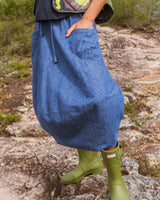 Guru Skirt - Mid Wash Denim