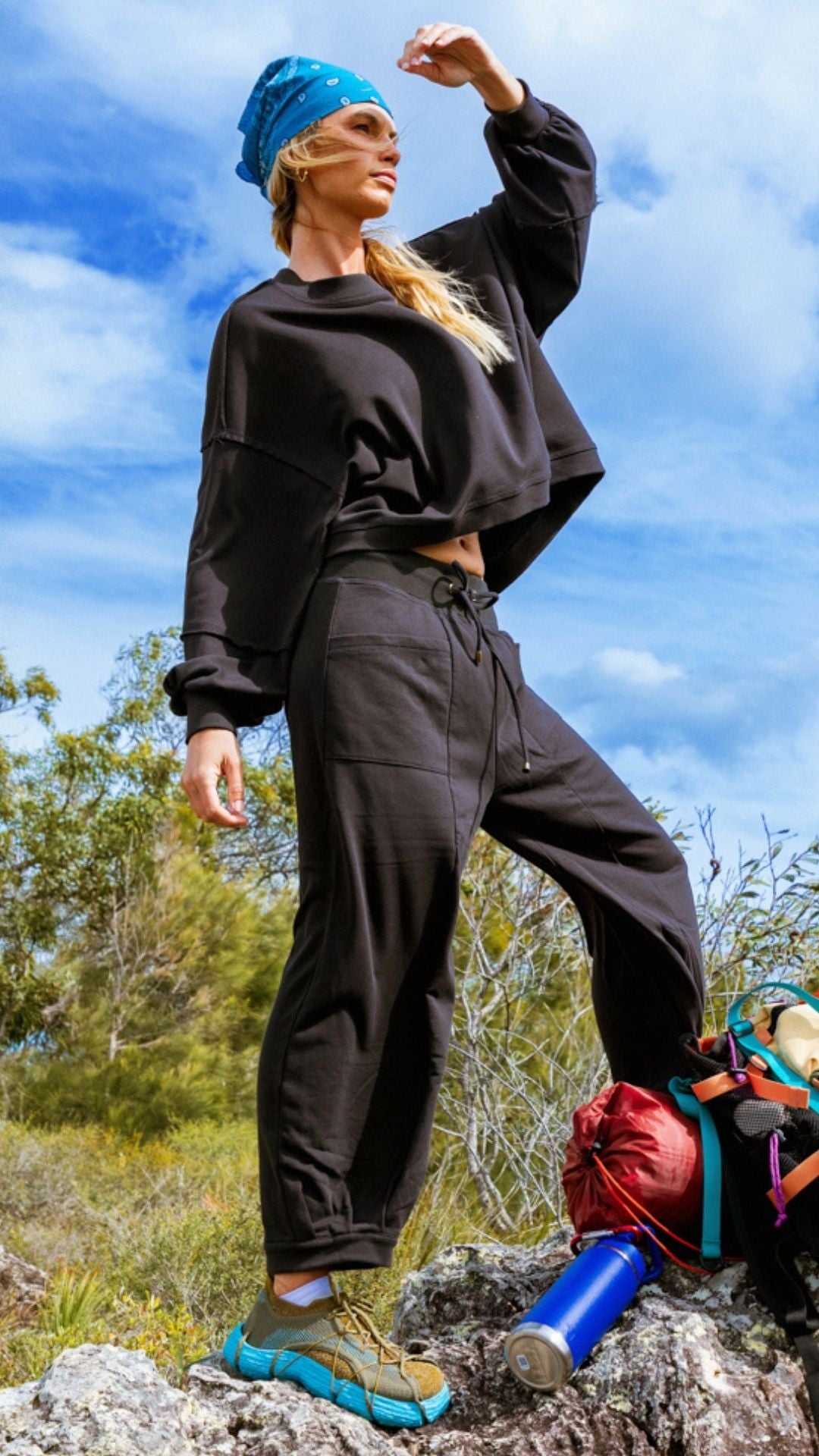 Guru Track Pant - Washed Black