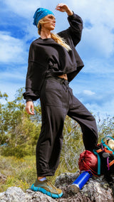 Guru Track Pant - Washed Black